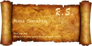 Rusz Sarolta névjegykártya